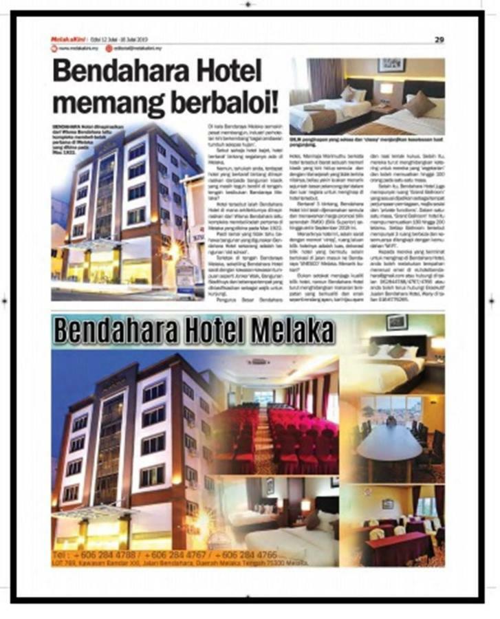Bendahara Hotel @ Malacca City Exteriér fotografie